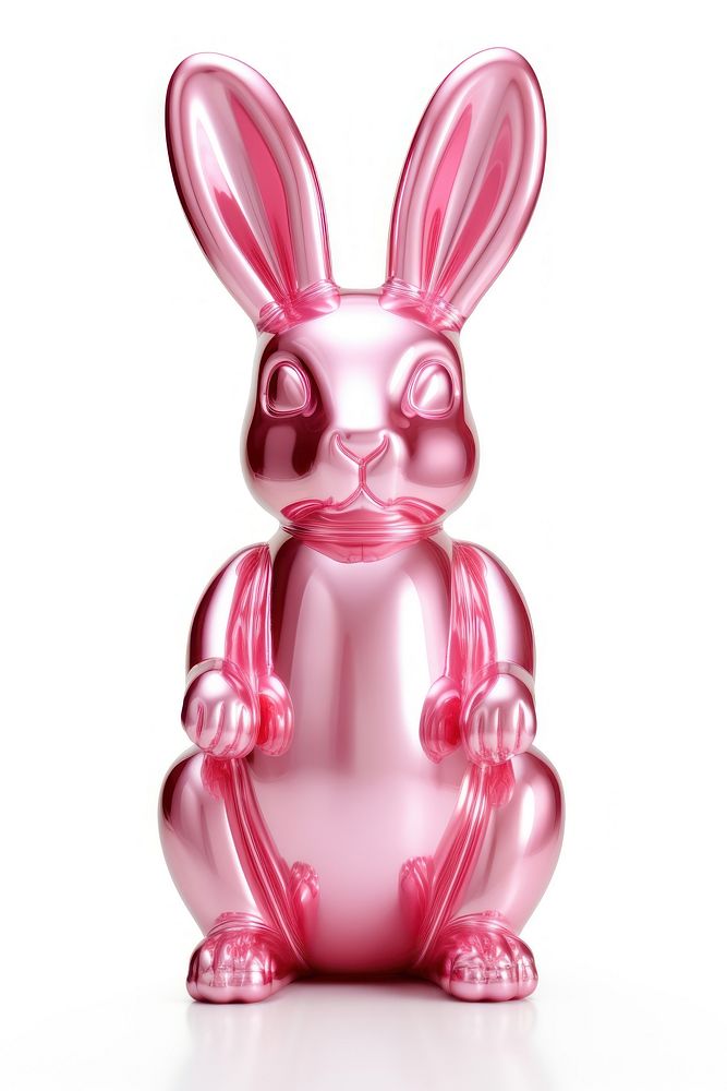 Rabbit figurine mammal pink.