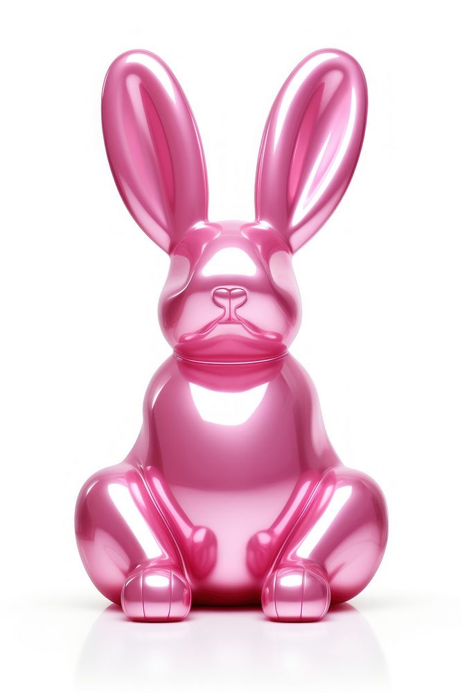 Rabbit mammal pink white background.