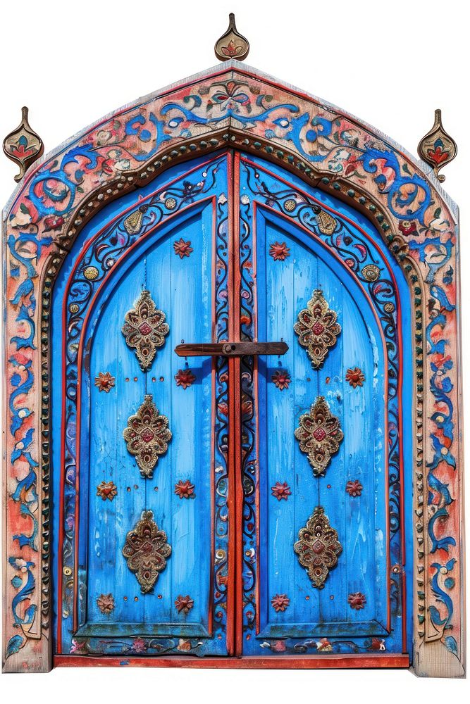 Ottoman painting of door architecture building gate.