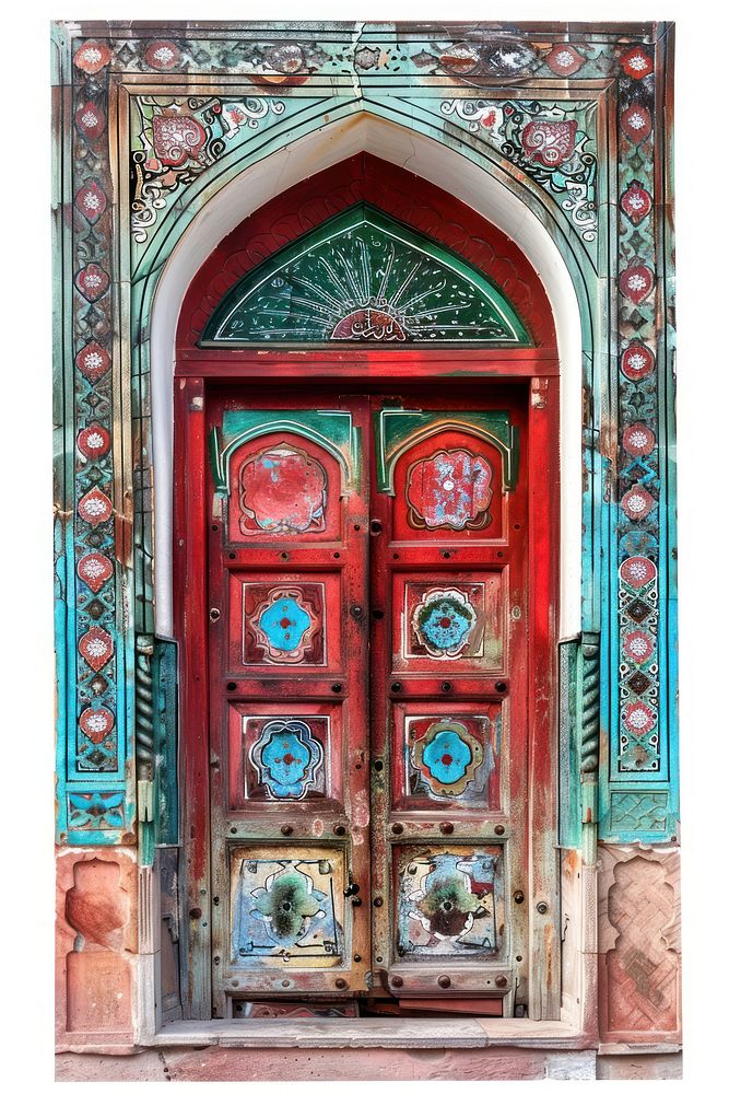 Ottoman painting of door architecture gate protection.