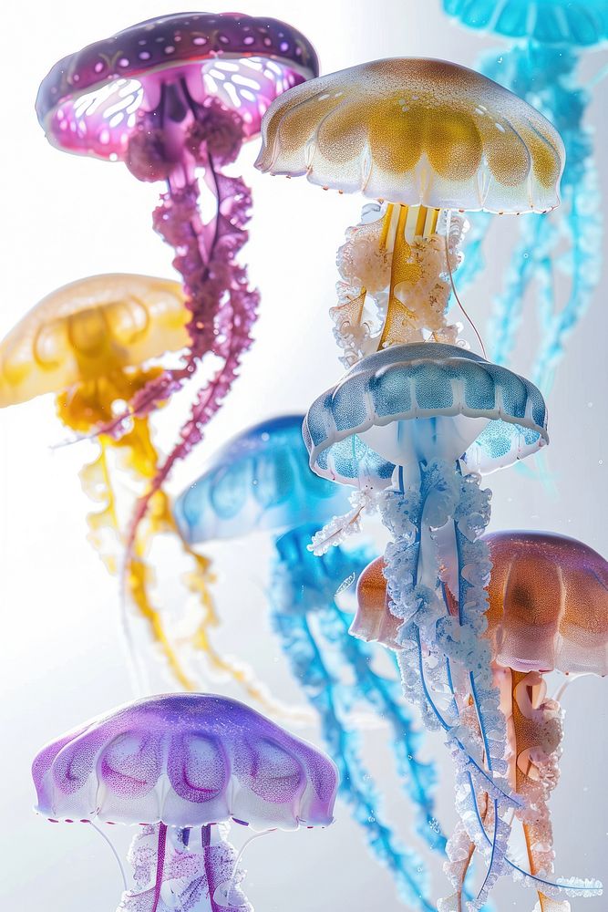 Colorful jellyfish invertebrate medication animal.