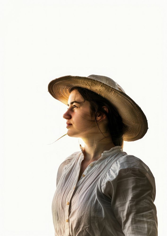 Modern farmer woman photography portrait clothing.