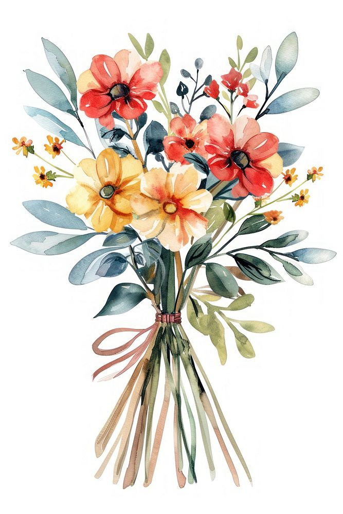 Bouquet graphics painting pattern.