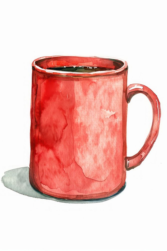 Coffee red mug beverage ketchup drink.