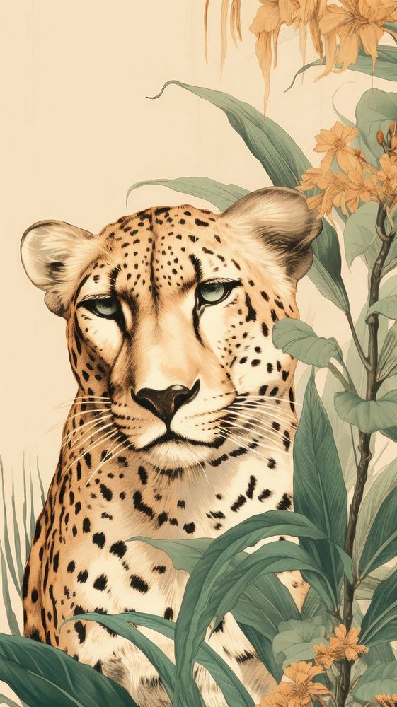Wallpaper cheetah wildlife leopard drawing.