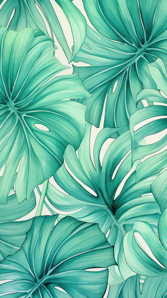 Wallpaper botanical leaves backgrounds pattern plant.