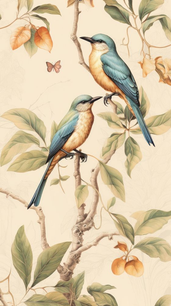 Wallpaper birds backgrounds drawing animal.