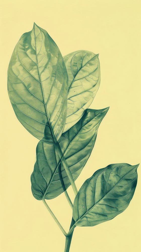 Wallpaper green leaves drawing sketch plant.