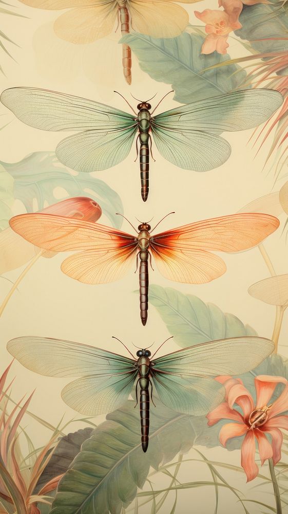 Wallpaper insects dragonfly animal wing.