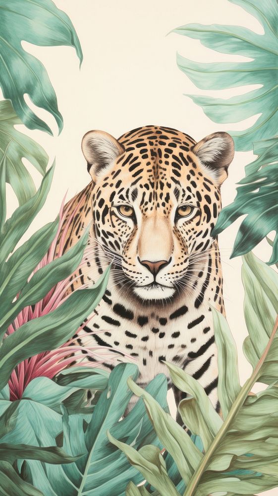 Wallpaper leopard wildlife outdoors drawing.