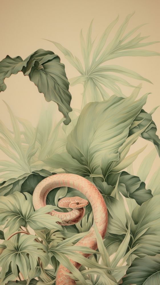 Wallpaper snakes backgrounds plant art.