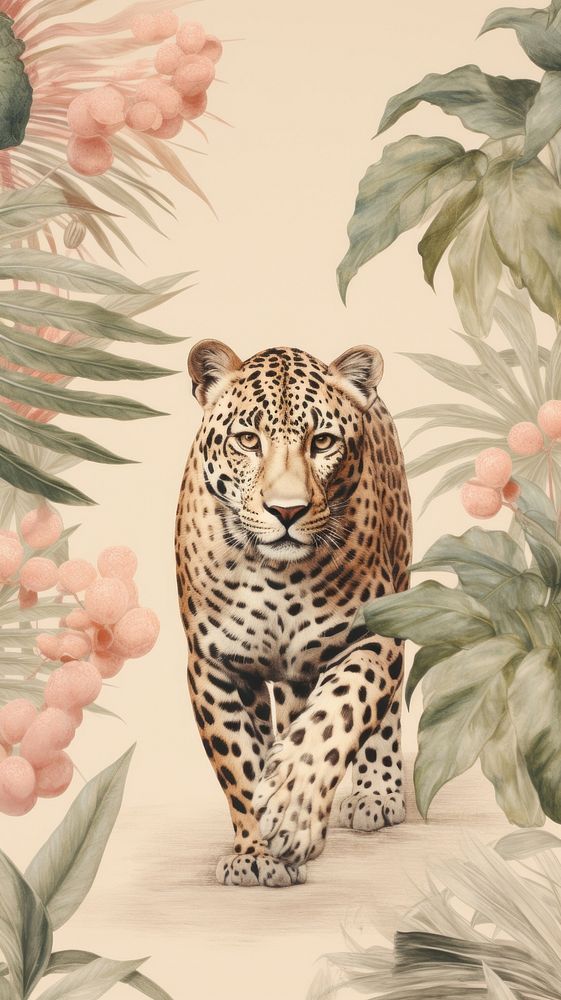 Wallpaper running leopard wildlife animal mammal.