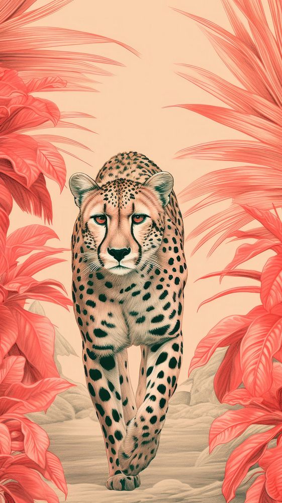 Wallpaper running cheetah wildlife leopard animal.