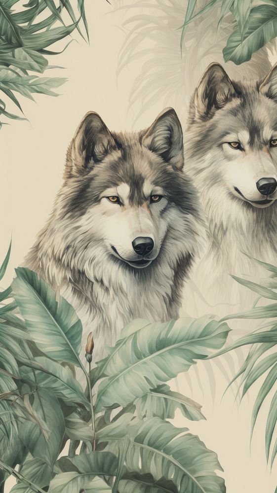 Wallpaper wolfs sketch backgrounds drawing.