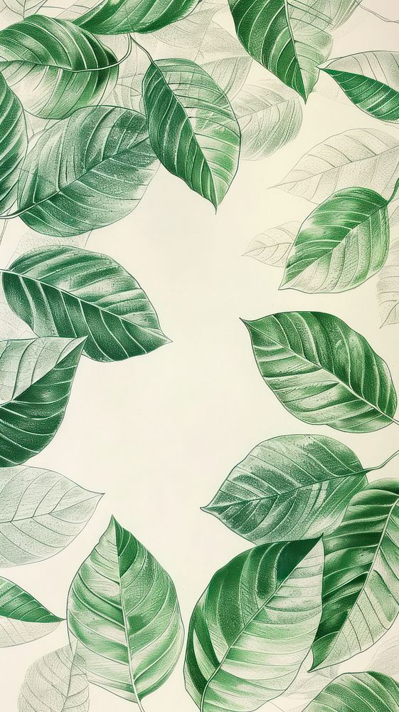 Wallpaper tropical leaves sketch backgrounds drawing.