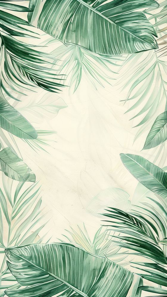Wallpaper tropical leaves sketch backgrounds pattern.