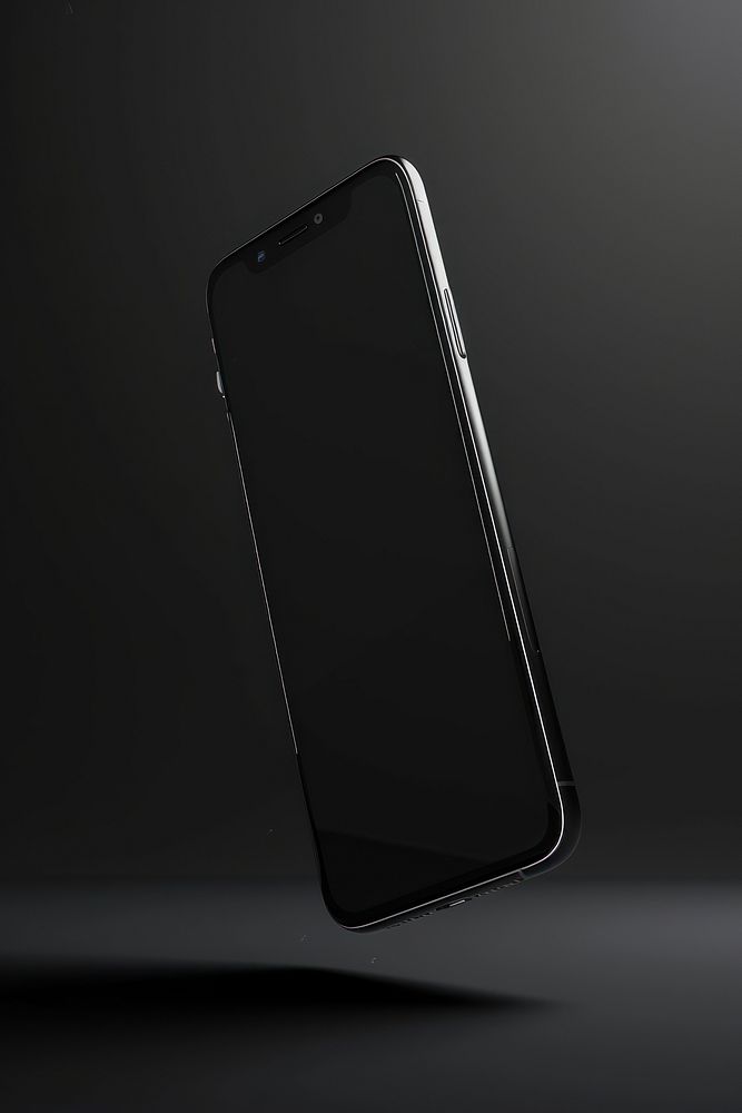 Smartphone mockup black black background portability.