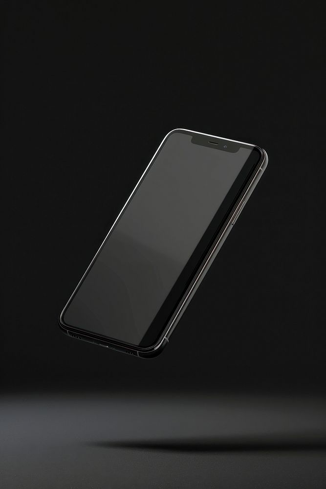 Smartphone mockup black black background electronics.