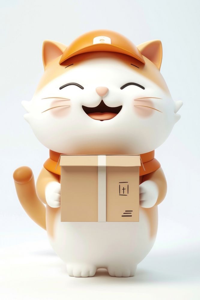 Cat delivery costume box anthropomorphic | Free Photo Illustration ...