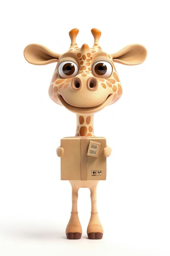 Giraffe in delivery costume figurine mammal animal.
