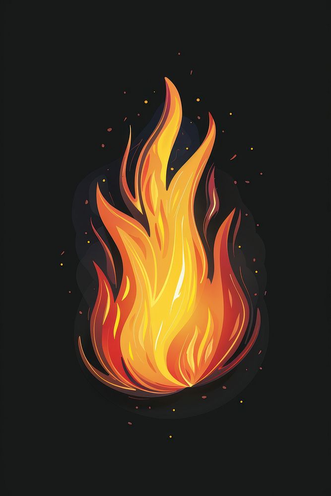 Illustration of fire bonfire night illuminated.