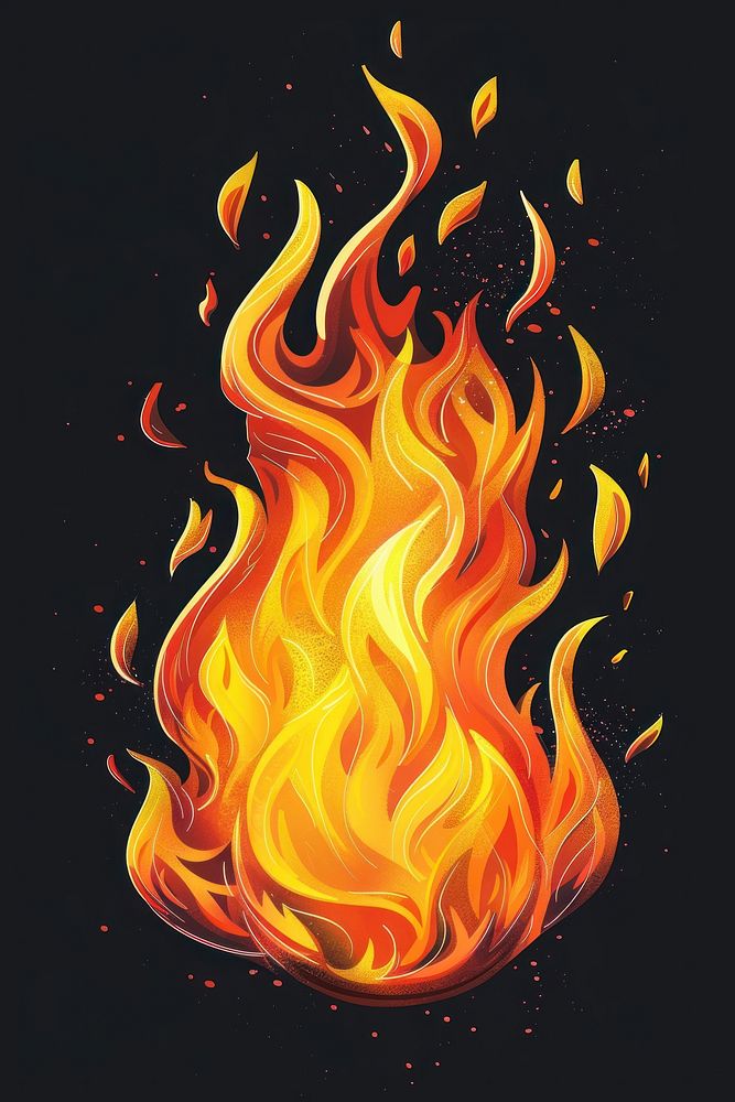 Illustration of fire bonfire creativity fireplace.