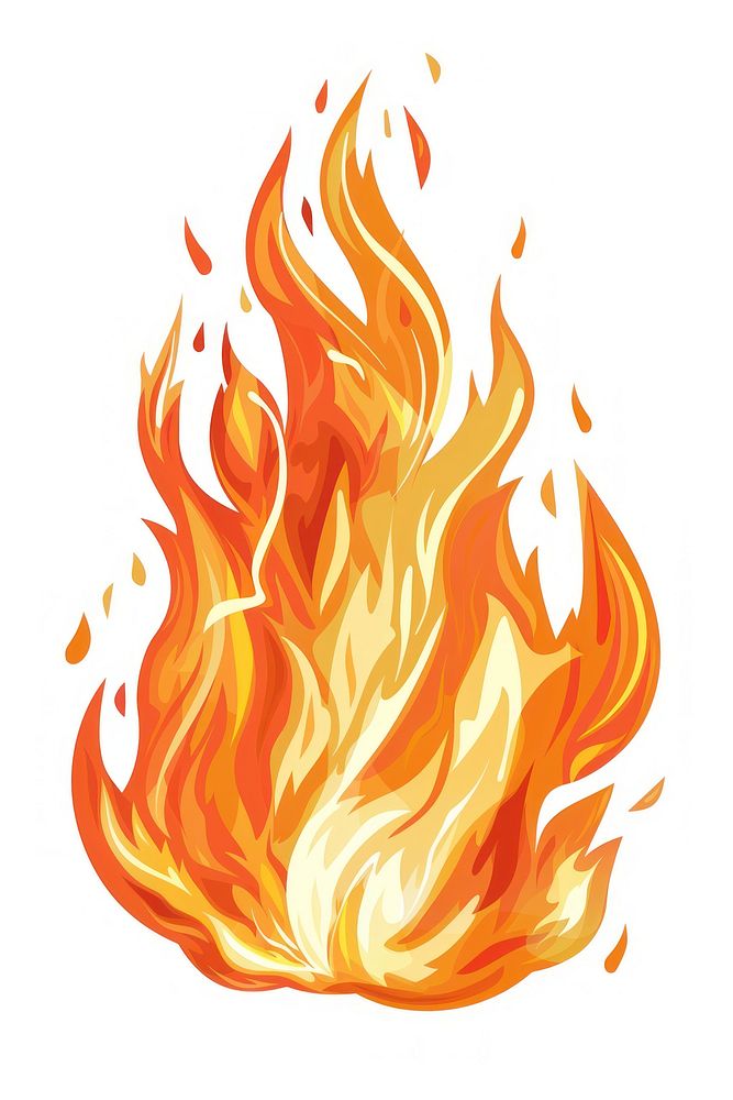 Illustration of fire bonfire explosion fireplace.
