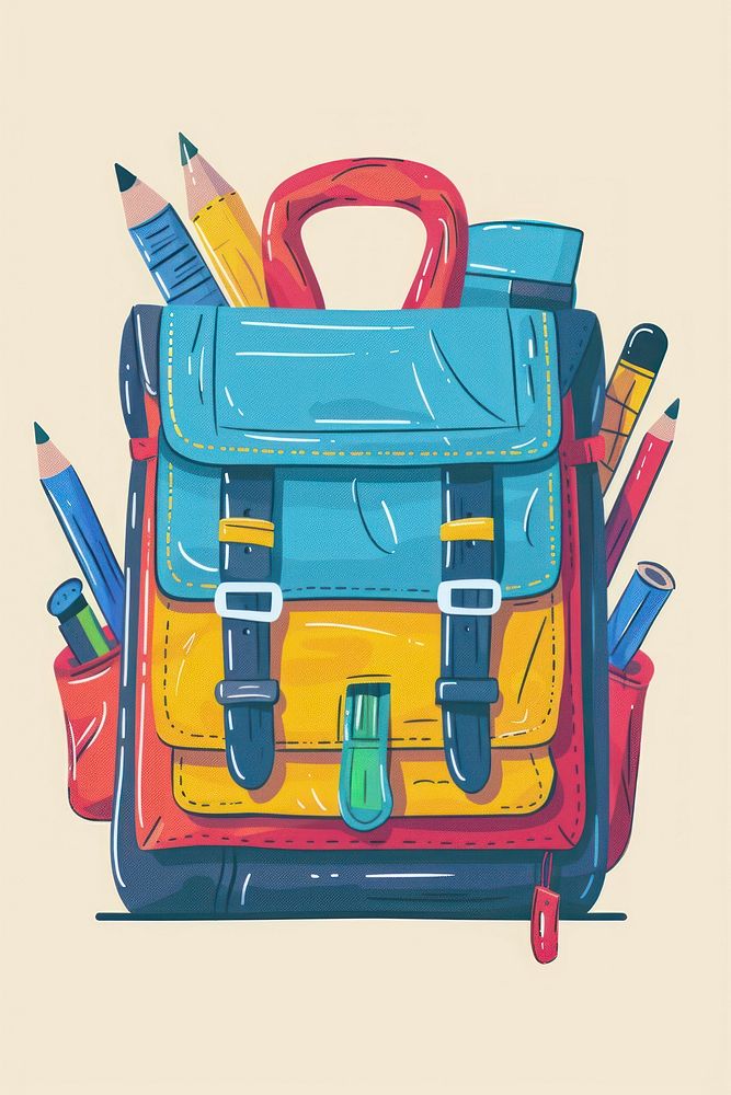 Kids school backpack bag creativity activity.