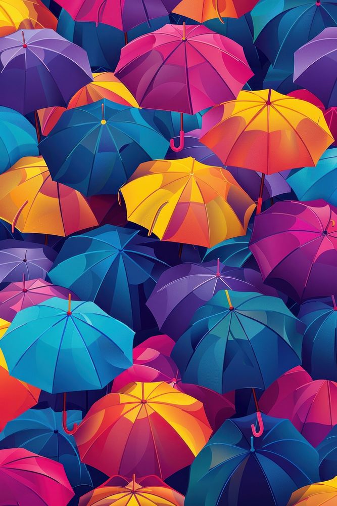 Colorful umbrella on contrast background backgrounds outdoors architecture.