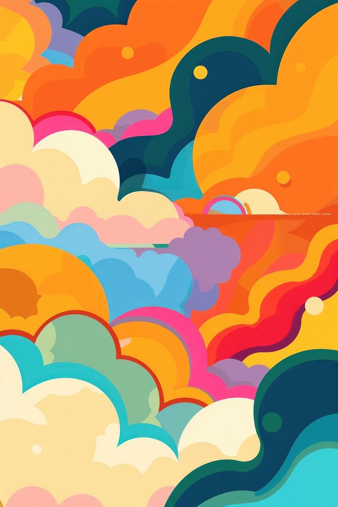 Colorful cloud on contrast background backgrounds painting pattern.
