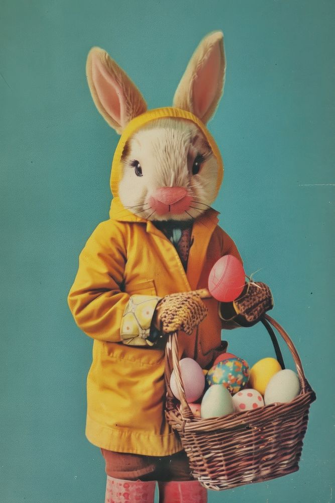 A child basket egg portrait.