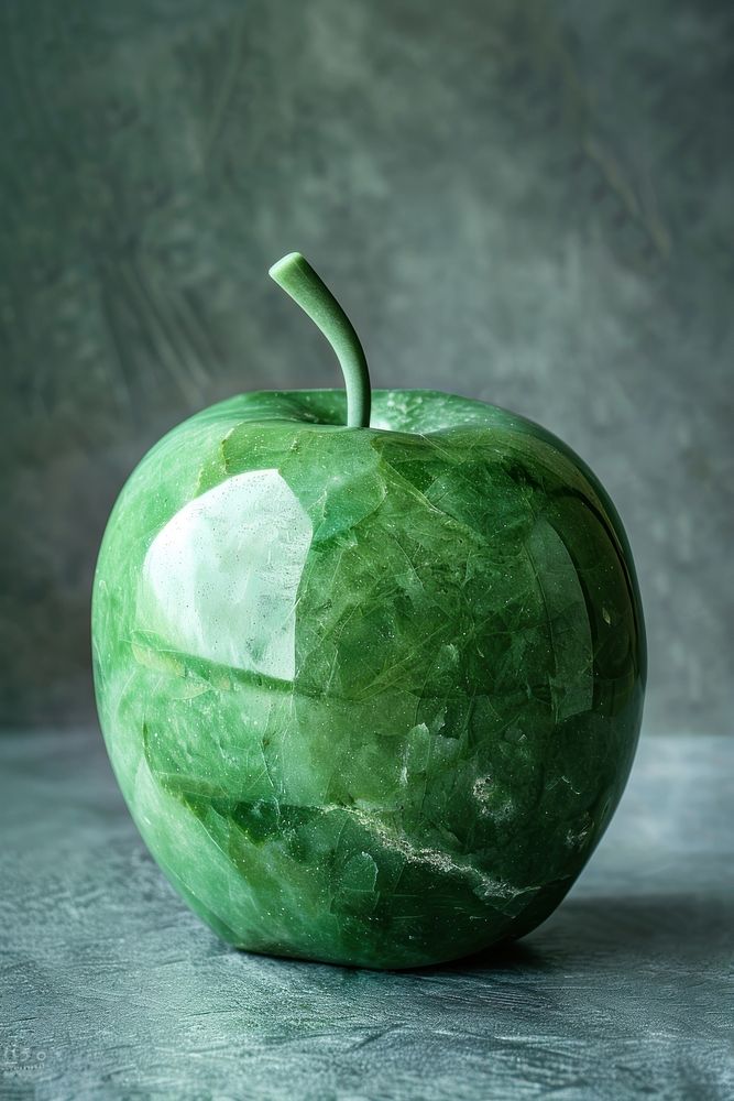 Apple in style of jade fruit plant food.