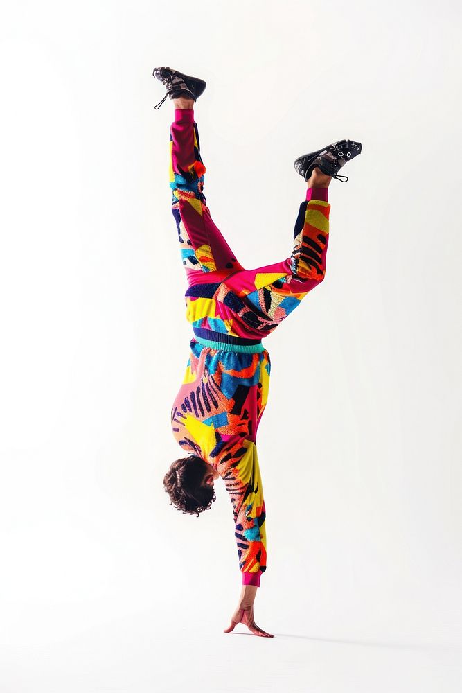Teenage man handstand acrobatics sports adult.