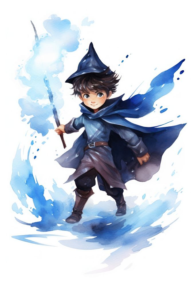 Wizard boy cartoon anime publication.