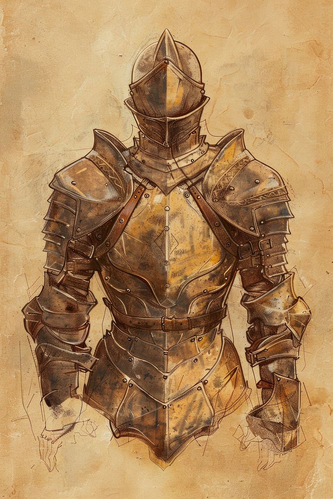 1600s armor character drawing sketch architecture.