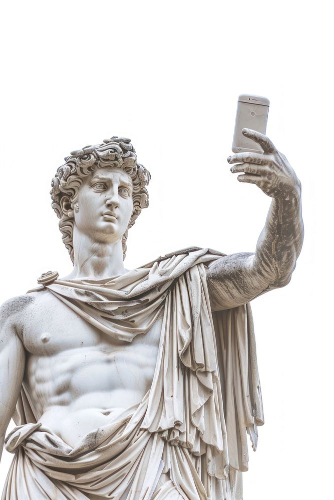 Greek statue selfie photo sculpture art representation.