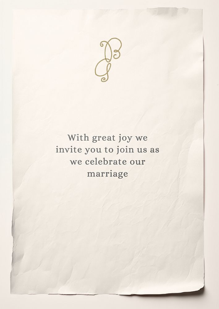 Wedding invitation poster mockup psd