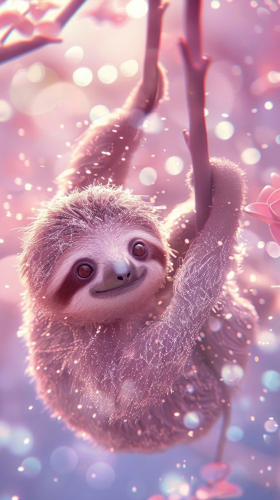 Baby sloth animal wildlife mammal.