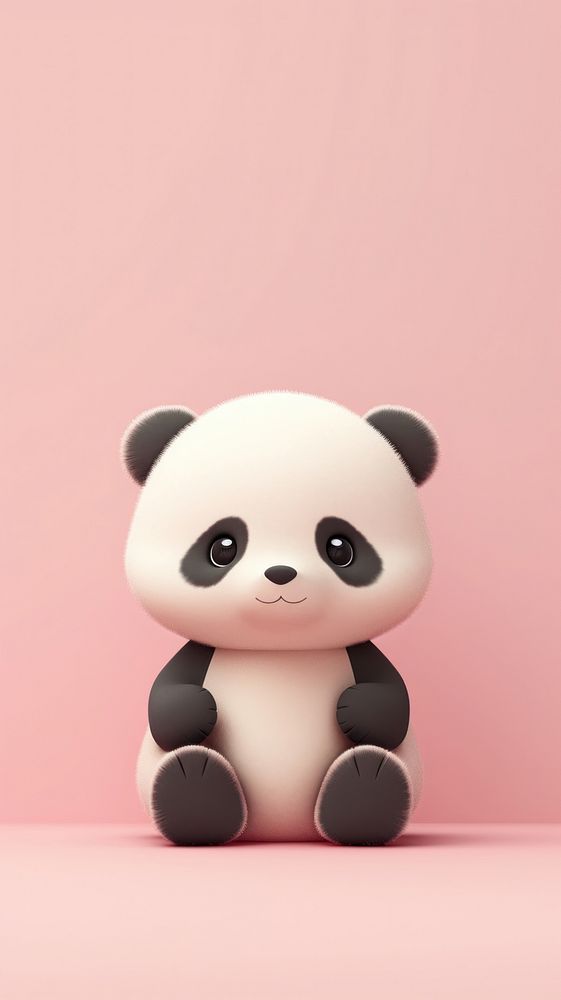 Baby panda animal wildlife figurine.