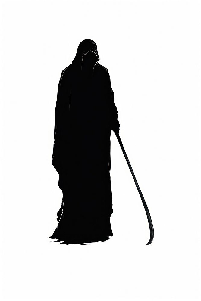 Grim reaper silhouette female person adult.