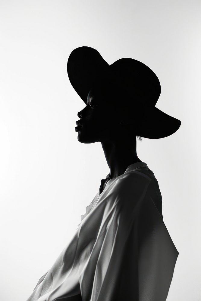 Black woman silhouette clothing apparel.