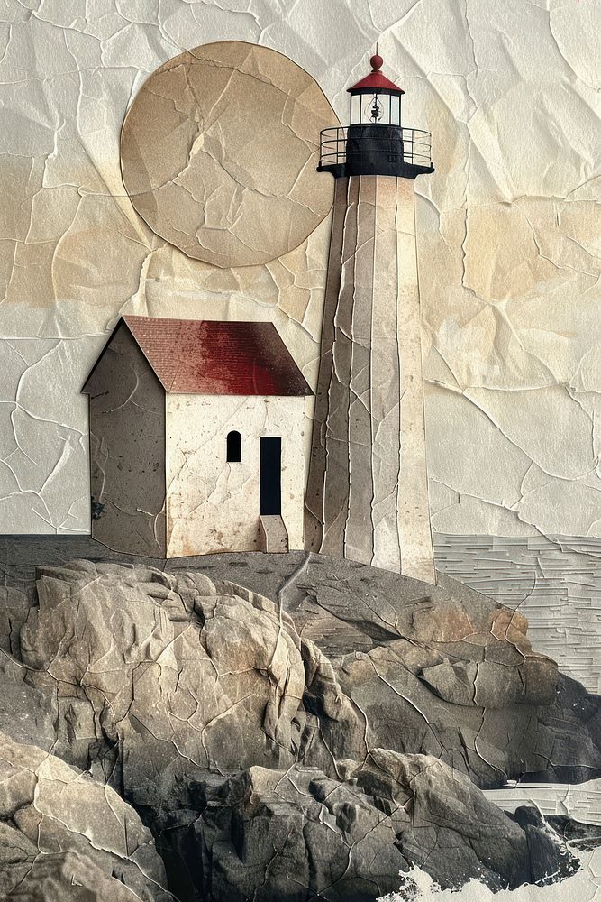 Lighthouse scene architecture letterbox building.