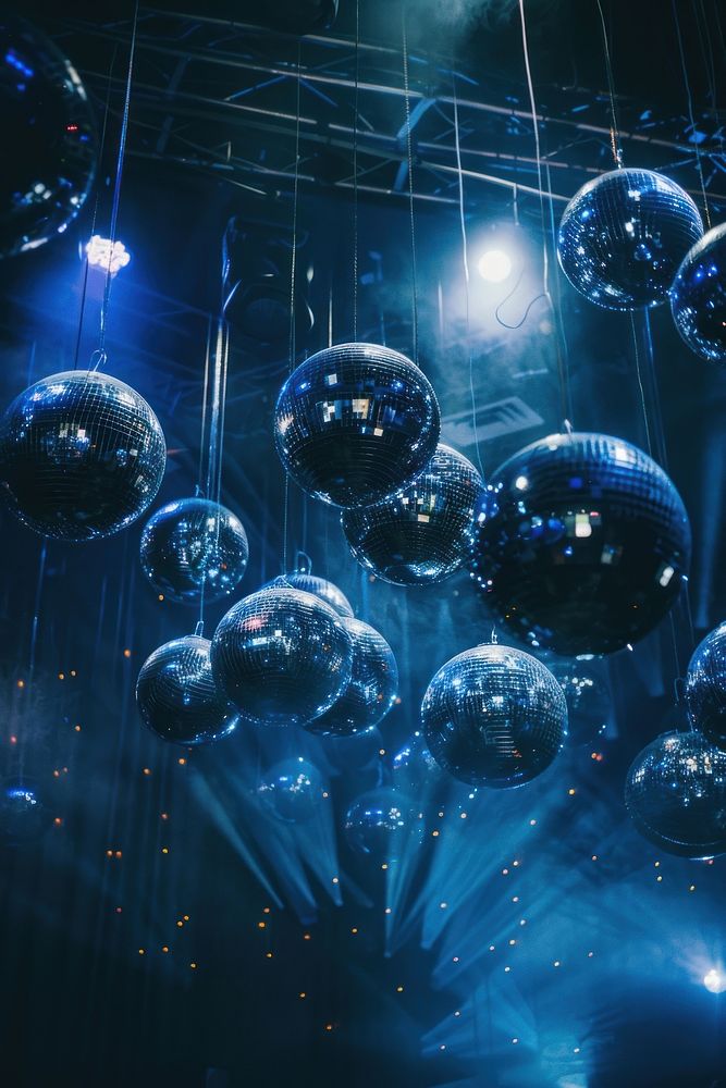 Disco balls chandelier astronomy lighting.
