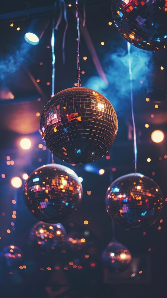 Disco balls chandelier christmas lighting.