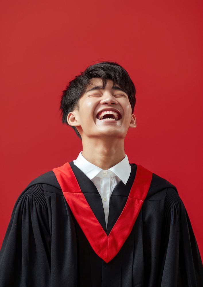 Graduation laughing student person.