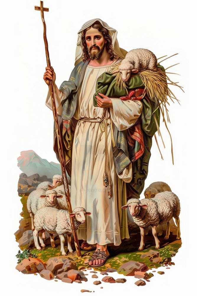 The Jesus Christ painting art livestock.