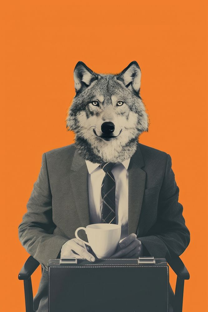 A wolf mug clothing apparel.