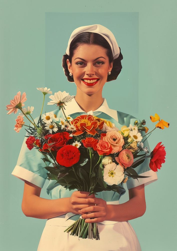 A Hospital person flower clothing graphics.