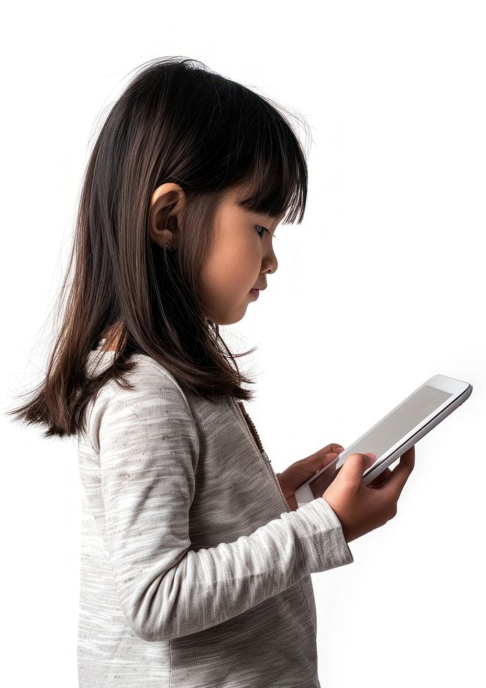 Holding a tablet photo girl electronics.