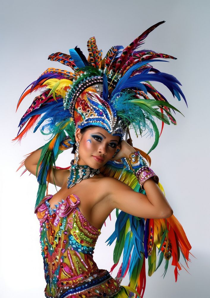 The Latina Brazilian woman carnival costume recreation.